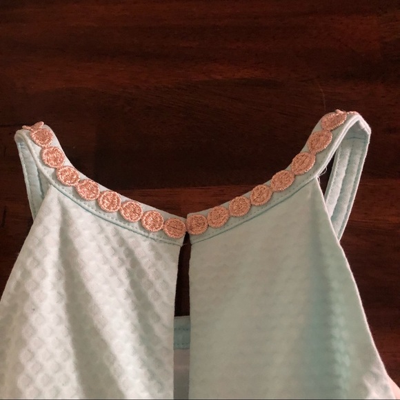 Lilly Pulitzer Pearl Whisper Blue Gold Shift Dress - Picture 8 of 10